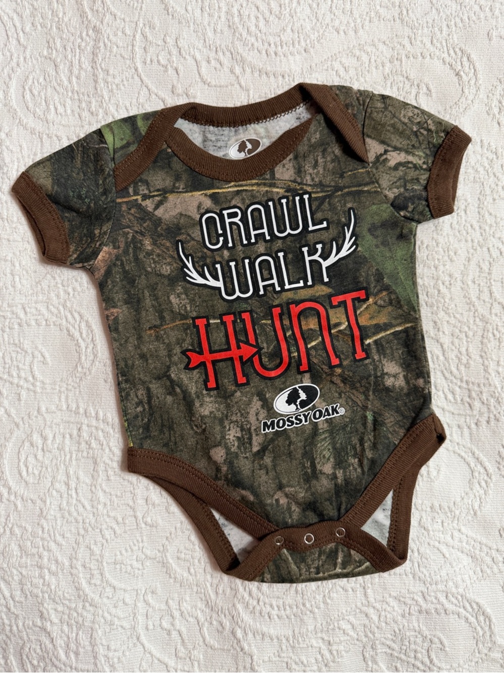 Mossy Oak Size 0-3M Camo Baby Onesie Hunting